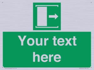 Custom sign safe condition Door slides right to open